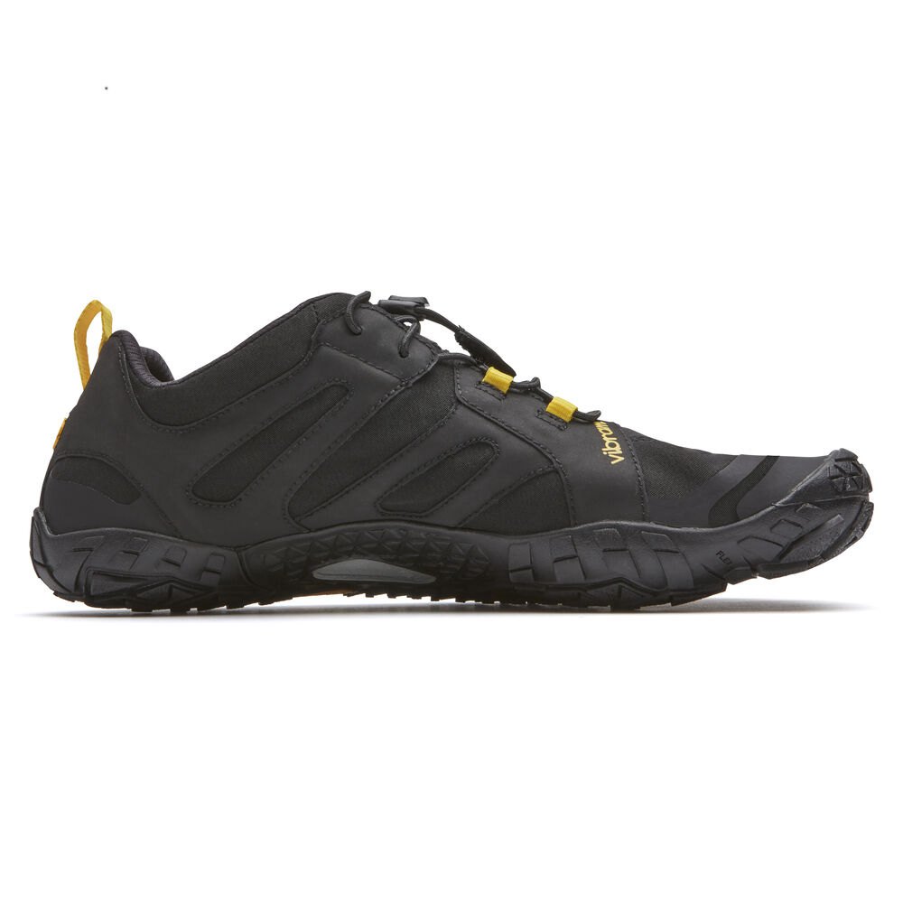 Vibram Five Fingers Mens Running Shoes - Black/Yellow - V-Trail 2.0 - 92143-GAPH